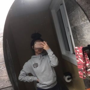 gray obey hoodie